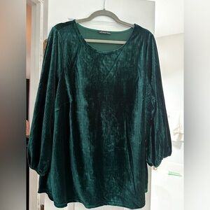 Adriana Papell jewel green top